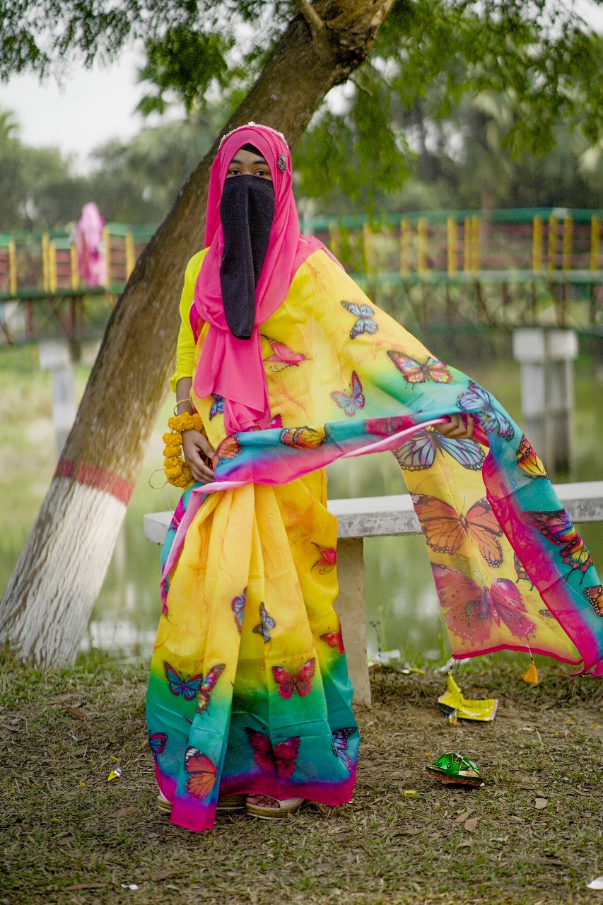 Digital printed saree Point